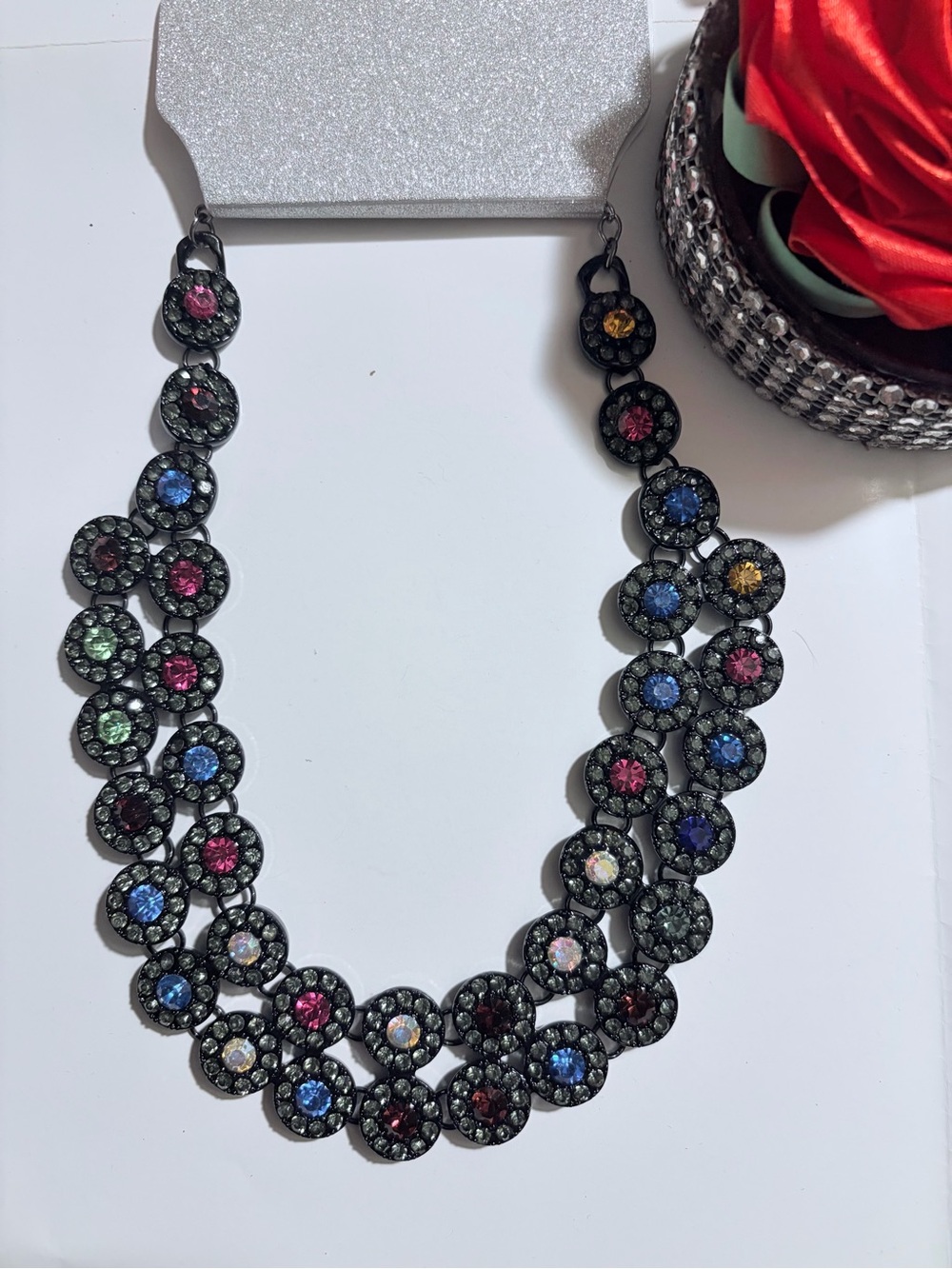 Kohls Multicolor Crystal Statement Necklace - Women Jewelry